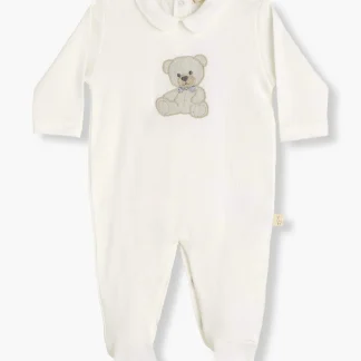 Babygrow em Algodão para Bebé Urso - Pérola