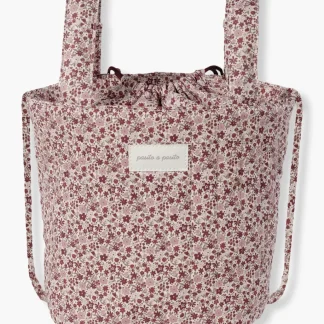 Bolsa Bucket Pasito a Pasito Cherry Flowers - Rosa
