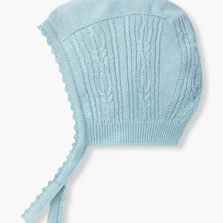 Touca em Malha de Algodão Orgânico para Bebé Menino - Azul