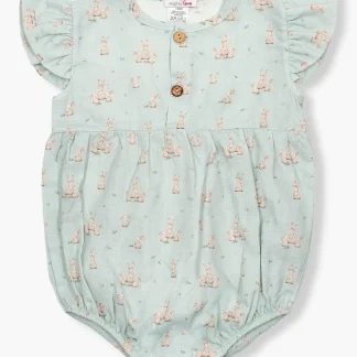 Fofo em Algodão Coelhos para Bebé Menina - Verde