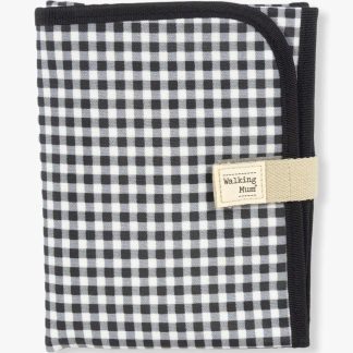 Walking Mum Muda Fraldas Dobrável I Love Vichy Black - Preto