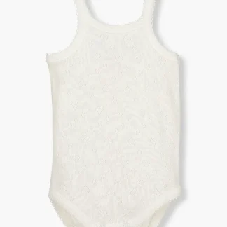 Body Interior de Alças em Algodão para Bebé Corações - Pérola