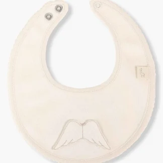 Babete Impermeável para Bebé Asas Anjo - Bege