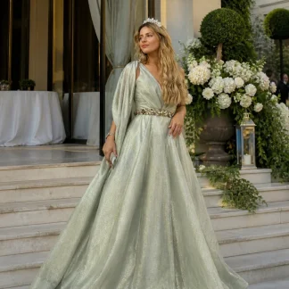 VESTIDO PRATEADO PRINCESA