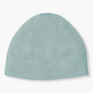 Gorro em Malha de Algodão Orgânico para Bebé - Verde