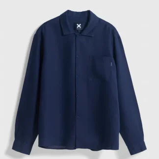 NAVY BREEZE LINEN SHIRT
