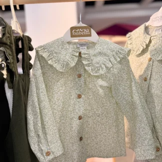 Blusa babydoll floral verde