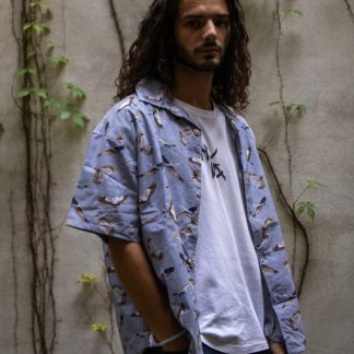 Camisa manga curta estampada birds