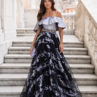 VESTIDO METALIZADO LILÁS
