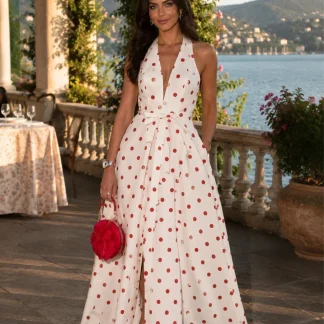 VESTIDO BOLAS VERMELHAS