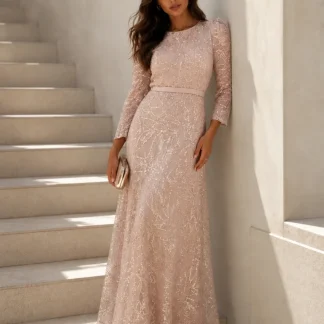 VESTIDO ROSA VELHO BRILHANTE