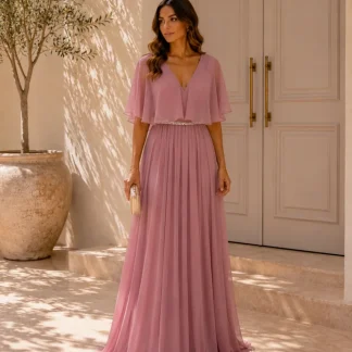 VESTIDO COM CAPA FLUIDA