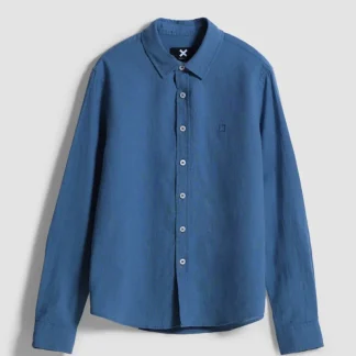 SKY BLUE LINEN KIDS SHIRT