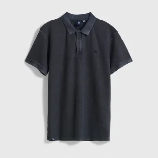 BLACK NATURE WASHED POLO