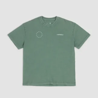 OLIVE GREEN CIRCLE WASH TEE