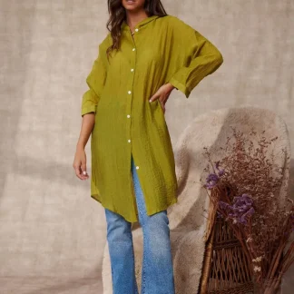 Camisa verde crepe