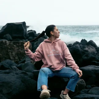 Hoodie oversize Good Vibes bordado