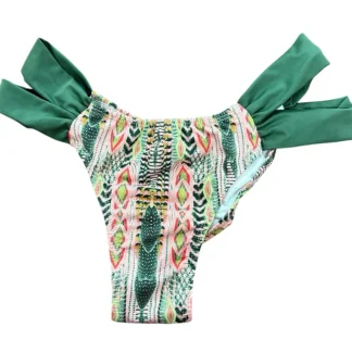 Cueca Biquini Etnic Green & Gold