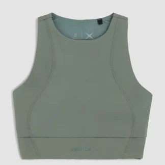 OLIVE GREEN WASHED ACTIVE WOMAN TOP