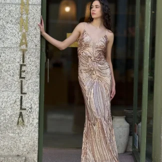 VESTIDO SEREIA LANTEJOULAS