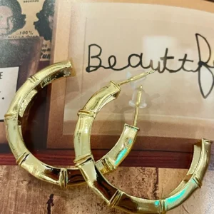 Bamboo Hoop Earrings