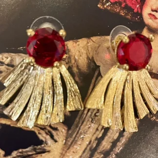 Oriental Red Earrings