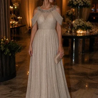 VESTIDO DOURADO BRILHANTE