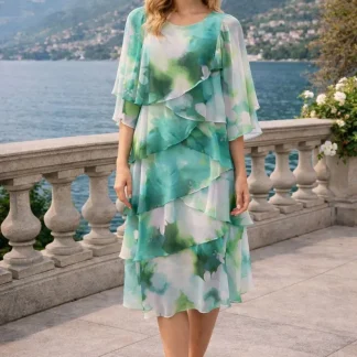 VESTIDO MIDI FOLHOS