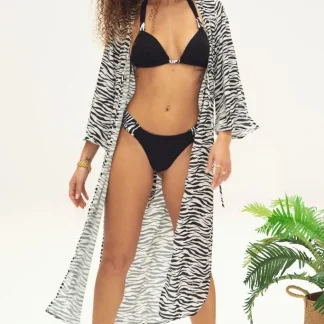 Kimono Cairo Stripes Black
